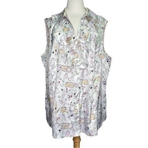 Tahari Arthur S Levine Makeup Blouse Plus Size 3X